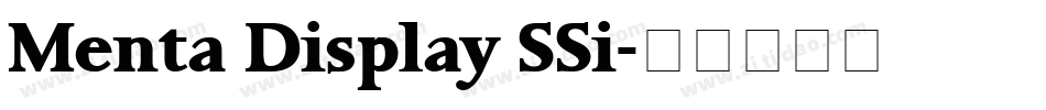Menta Display SSi字体转换
